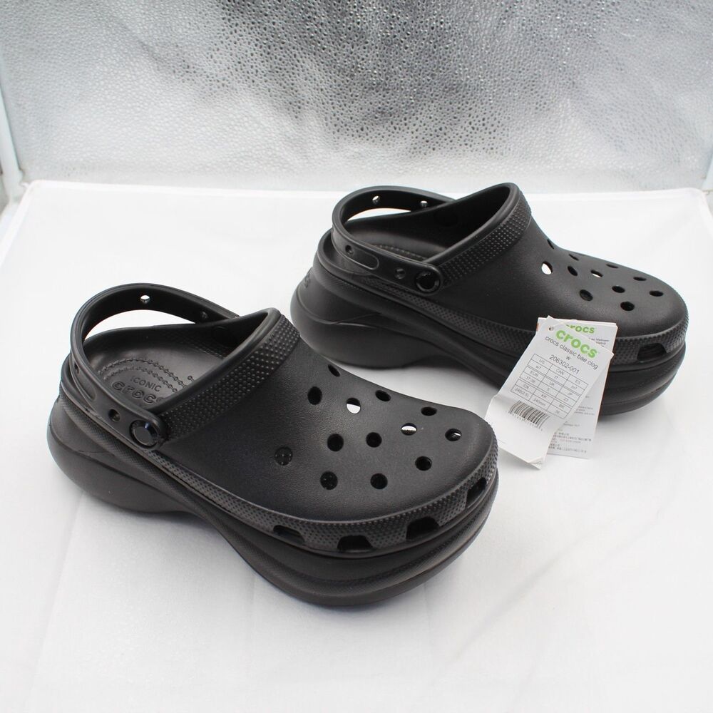 NEW Crocs Classic Bag Clog Black Platform Women Size 7 206302-001 - Picture 8 of 9